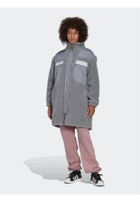Adidas - adidas Płaszcz przejściowy Sherpa HK5256 Szary Relaxed Fit. Kolor: szary. Materiał: syntetyk