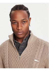 Tommy Jeans Sweter DM0DM22103 Brązowy Regular Fit. Kolor: brązowy. Materiał: bawełna #2