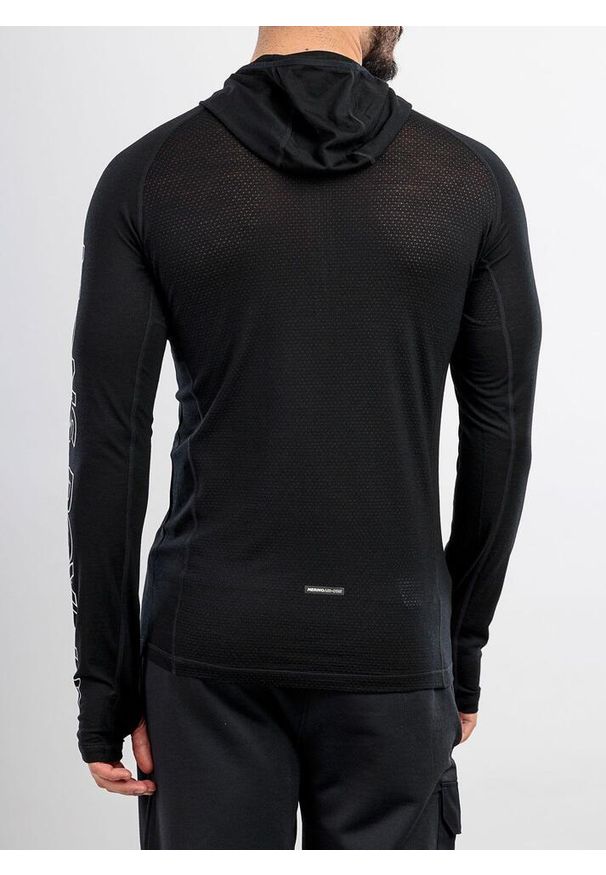 MONS ROYALE - Bluza termoaktywna męska Mons Royale Temple Tech Hood. Kolor: czarny