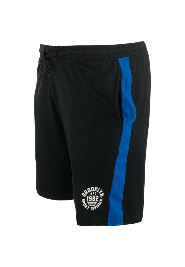 ZFOAM - Szorty męskie ATHL DPT Balzo – 100% bawełna, czarny/turkusowy. Kolor: czarny, niebieski, wielokolorowy. Materiał: bawełna. Sport: fitness