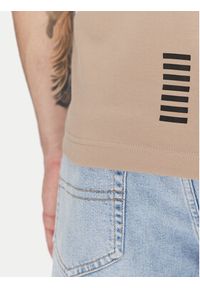 EA7 Emporio Armani Polo 8NPF16 PJVUZ U6155 Beżowy Slim Fit. Typ kołnierza: polo. Kolor: beżowy. Materiał: bawełna #3