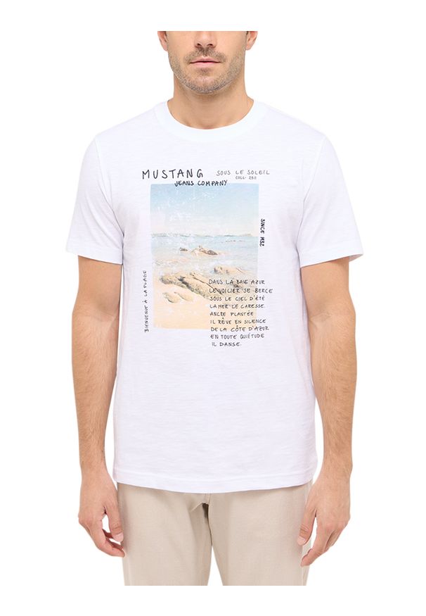 Męski T-Shirt Mustang Style Austin Bright White 1016282 2007