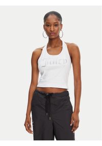 Juicy Couture Top Tied JCWCT125306 Biały Slim Fit. Kolor: biały. Materiał: bawełna