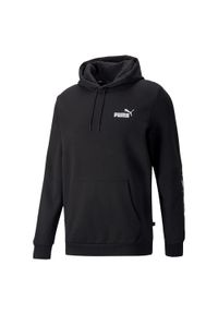Puma - Bluza Z Kapturem Męska Taśma ESS+. Typ kołnierza: kaptur. Kolor: czarny