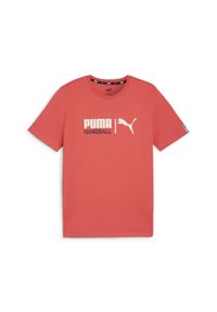 Puma - Męska koszulka do piłki ręcznej PUMA Active Red Sugared Almond Beige. Kolor: czerwony, beżowy, wielokolorowy #1