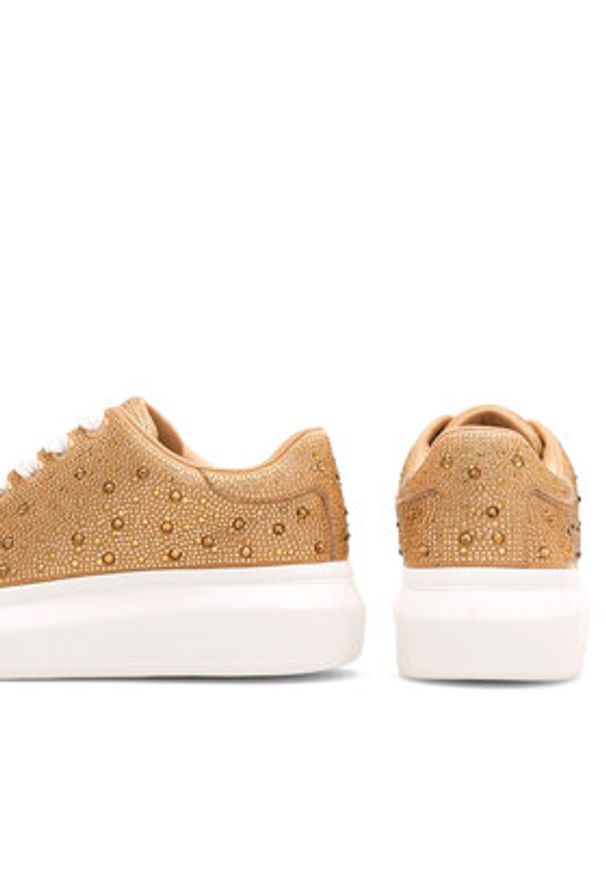 Nine West Sneakersy NURIYA NW-23-001 Złoty. Kolor: złoty. Materiał: materiał