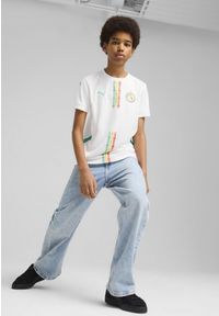 Puma - Młodzieżowa koszulka domowa Senegal 2025 PUMA White Sport Green. Kolor: biały, wielokolorowy, zielony