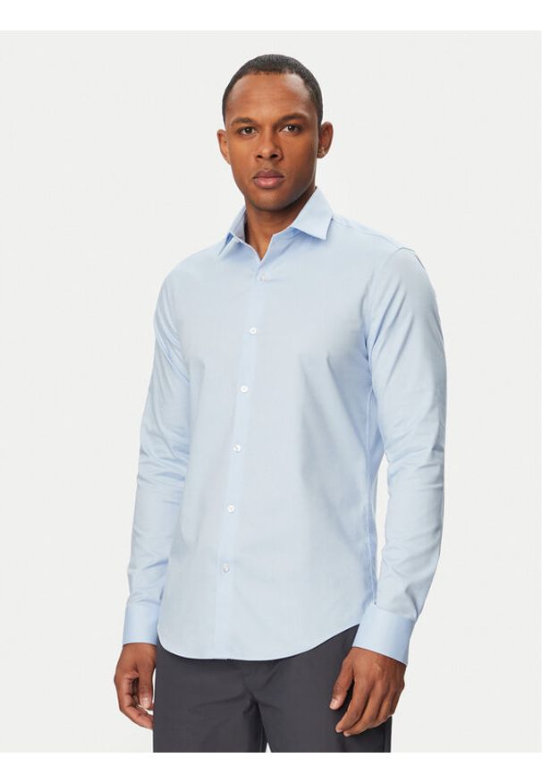 Calvin Klein Koszula LV019EU006 Niebieski jasny Slim Fit. Kolor: niebieski. Materiał: bawełna