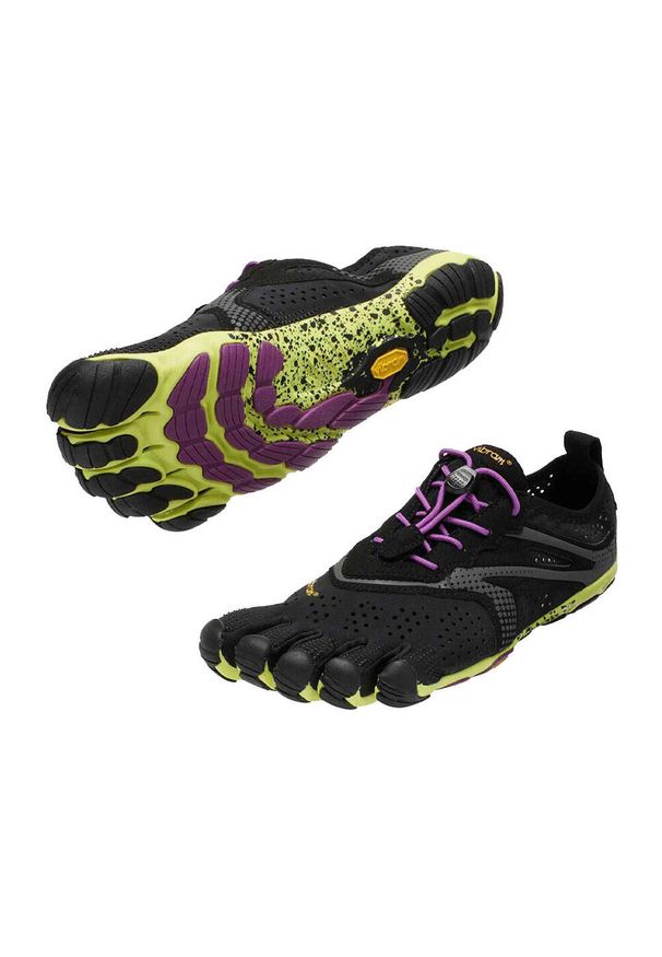 VIBRAM - Buty do biegania damskie Vibram Fivefingers V-Run. Kolor: wielokolorowy, fioletowy, żółty, czarny. Model: Vibram FiveFingers. Sport: bieganie