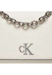 Calvin Klein Jeans Torebka Minimal Monogram Ew Flap21 K60K612233 Écru. Materiał: skórzane #3
