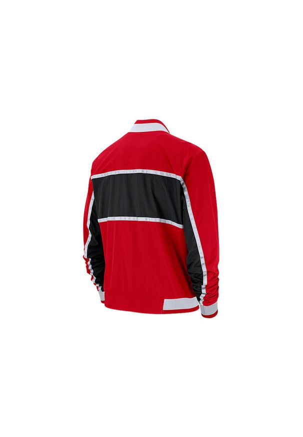 Nike - Kurtka męska nike nba chicago bulls courtside icon jacket university red. Kolor: czerwony. Materiał: nylon. Sport: bieganie