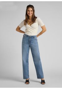 Lee - DAMSKIE SPODNIE JEANSOWE LEE WIDE LEG MID SOHO L30SMWKP