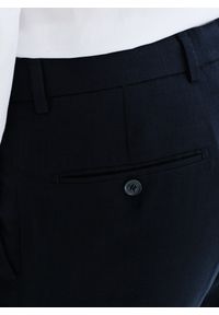 Pako Lorente - PAKO LORENTE – Granatowe spodnie ganiturowe. Kolor: niebieski. Materiał: poliester, wiskoza, elastan. Wzór: gładki. Styl: młodzieżowy, elegancki #4
