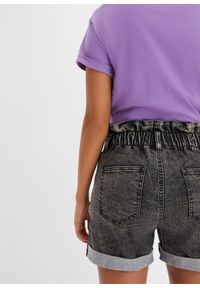 bonprix - Szorty dżinsowe paperbag. Kolor: czarny #3