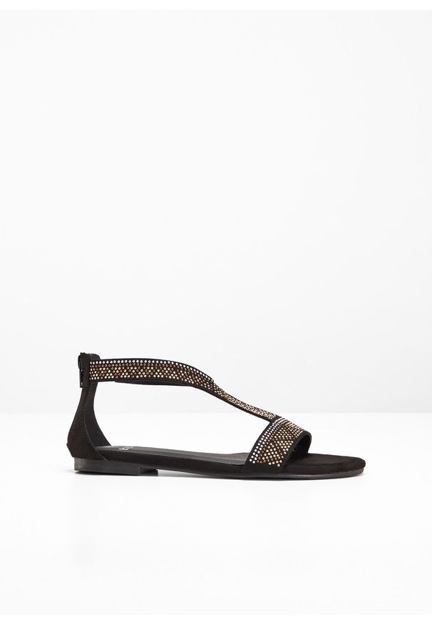 Sandały bonprix Sandały czarny. Kolor: czarny. Styl: glamour