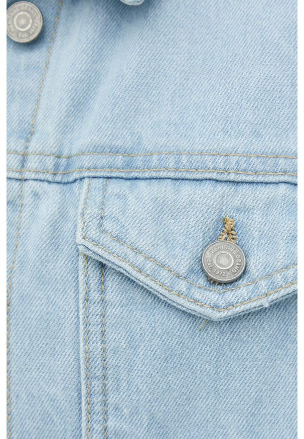 Brave Soul kurtka jeansowa damska przejściowa. Okazja: na co dzień. Kolor: niebieski. Materiał: jeans. Styl: casual