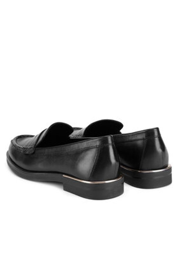 Gino Rossi - GINO ROSSI Mokasyny LUISA-112989 Czarny. Kolor: czarny. Materiał: skóra