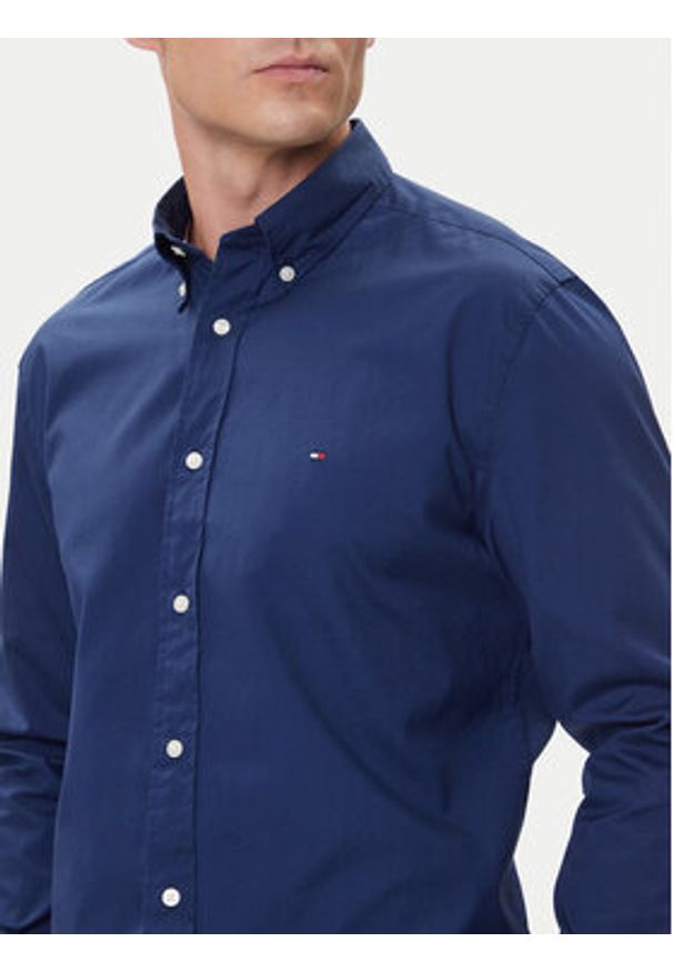 TOMMY HILFIGER - Tommy Hilfiger Koszula MW0MW37550 Granatowy Regular Fit. Kolor: niebieski. Materiał: bawełna