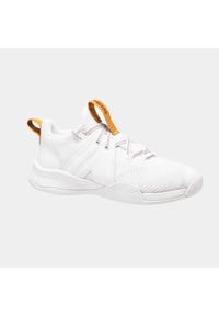 ATORKA - Buty do piłki ręcznej Atorka H500 Faster. Zapięcie: zamek. Kolor: żółty, czerwony, biały, brązowy, pomarańczowy, wielokolorowy. Materiał: guma. Sport: piłka ręczna