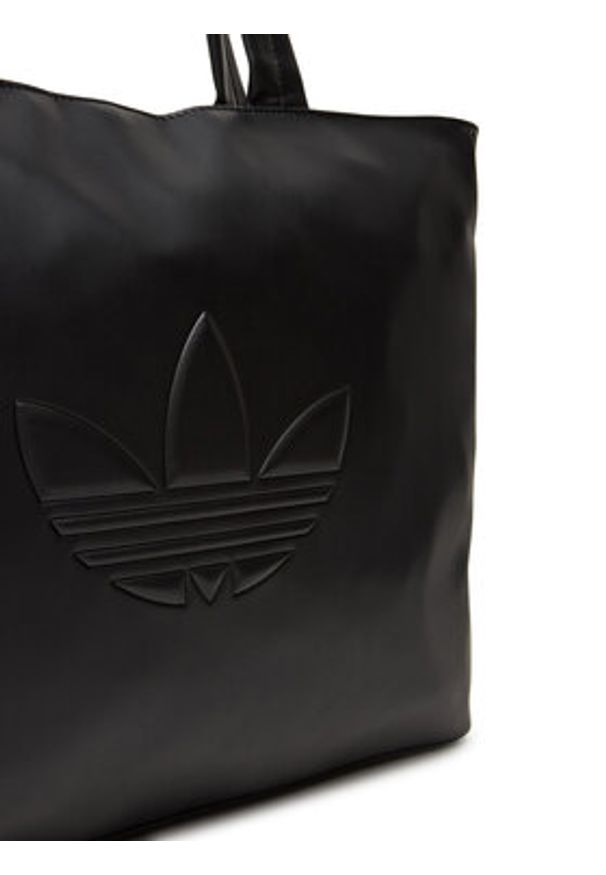 Adidas - adidas Torebka Polyurethane Shopper Outline Trefoil JC6000 Czarny. Kolor: czarny. Materiał: skórzane