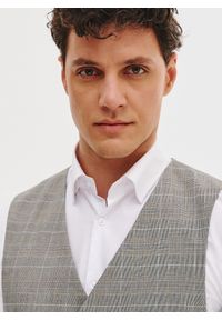 Pako Lorente - PAKO LORENTE – Dwurzędowa kamizelka w kratę. Materiał: poliester, elastan, wiskoza. Styl: elegancki, młodzieżowy #5