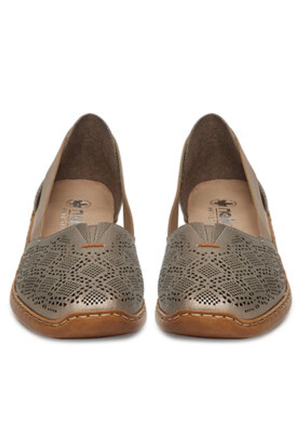 Rieker Półbuty CEO-41351-90 Beżowy. Kolor: beżowy. Materiał: skóra, syntetyk