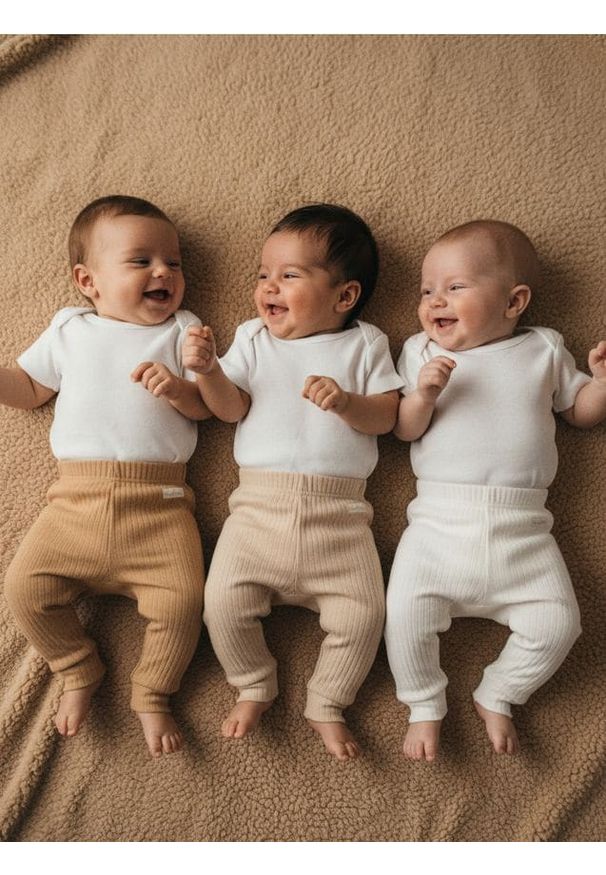 Sinsay - Legginsy z prążkowanej dzianiny 3 pack - kremowy. Kolor: kremowy. Materiał: dzianina, prążkowany