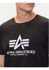 Alpha Industries T-Shirt Basic T-Shirt 100501 Czarny Regular Fit. Kolor: czarny. Materiał: bawełna #4