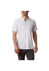 columbia - Koszulka męska Columbia Utilizer Polo z kołnierzykiem. Typ kołnierza: polo. Kolor: biały. Materiał: poliester. Sport: turystyka piesza