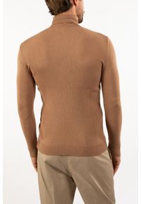 Takeshy Kurosawa Sweter | 83058 | Dolcevita Costina Lana | Mężczyzna | Brązowy. Typ kołnierza: golf. Kolor: brązowy. Materiał: poliamid, wiskoza, kaszmir, wełna. Wzór: aplikacja, ze splotem #7
