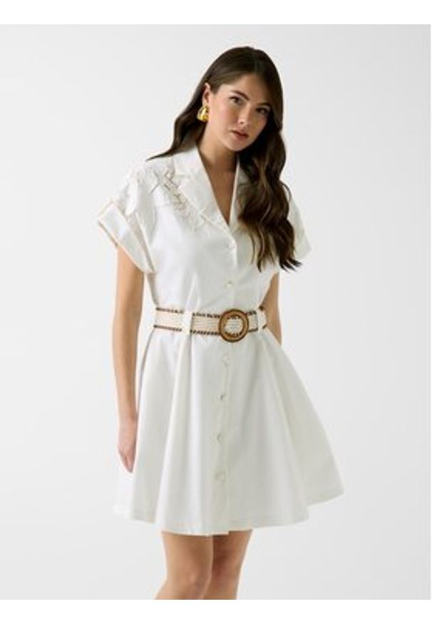 Marciano Guess Sukienka codzienna 182406 Beżowy Classic Fit. Okazja: na co dzień. Kolor: beżowy. Typ sukienki: proste. Styl: casual