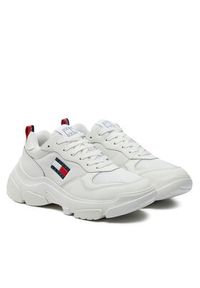 Tommy Jeans Sneakersy Tjw Lightweight Hybrid Runner EN0EN02580 Écru. Materiał: skóra #4