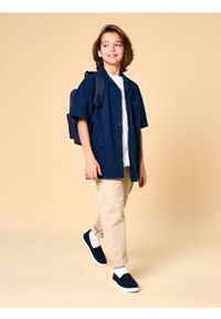 Sinsay - Koszula z muślinowej bawełny - granatowy. Kolor: niebieski. Materiał: bawełna #1