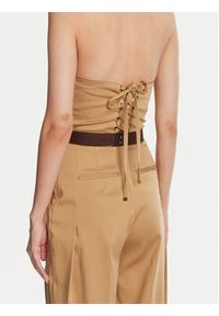 Elisabetta Franchi Kombinezon TU05152E2 032 Beżowy Regular Fit. Kolor: beżowy. Materiał: syntetyk #4
