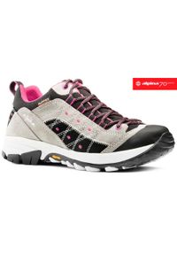 Buty Trekkingowe damskie Alpina Glacia Vibram skórzane. Kolor: szary. Materiał: skóra