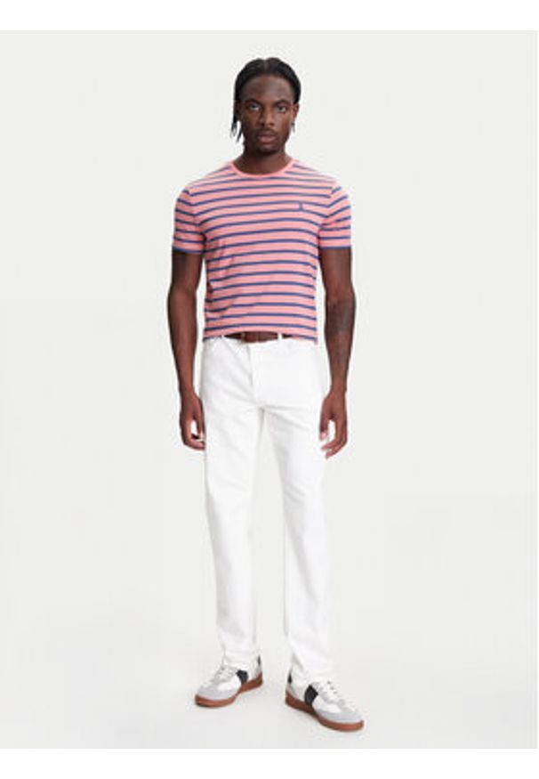 Polo Ralph Lauren T-Shirt 710938134010 Czerwony Custom Slim Fit. Typ kołnierza: polo. Kolor: czerwony. Materiał: bawełna