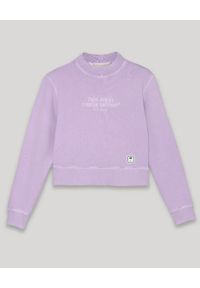 PALM ANGELS - Fioletowa bluza z długim rękawem. Kolor: różowy, wielokolorowy, fioletowy. Materiał: bawełna. Długość rękawa: długi rękaw. Długość: długie. Wzór: napisy, aplikacja