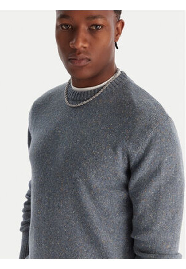 Quiksilver Sweter Slow Song Neppy EQYSW03325 Niebieski Regular Fit. Kolor: niebieski. Materiał: syntetyk