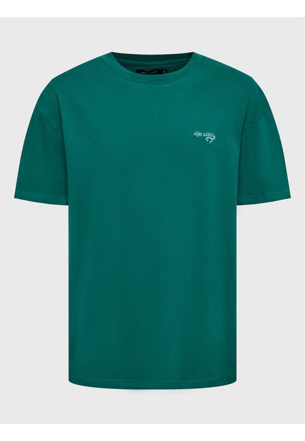 Night Addict T-Shirt MTS-NA149NEEDLE Zielony Relaxed Fit. Kolor: zielony. Materiał: bawełna