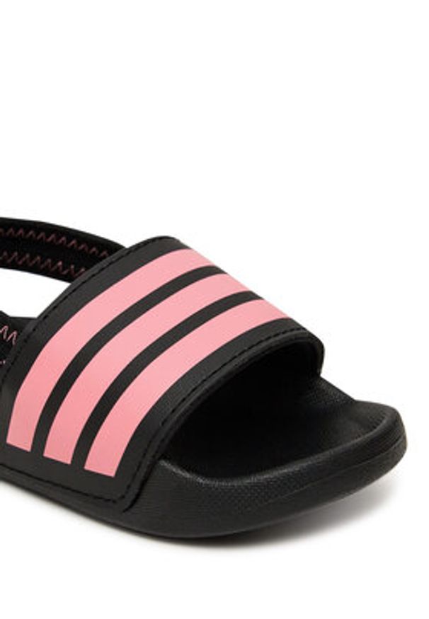 Adidas - adidas Sandały adilette Estrap JR5325 Czarny. Kolor: czarny. Materiał: syntetyk