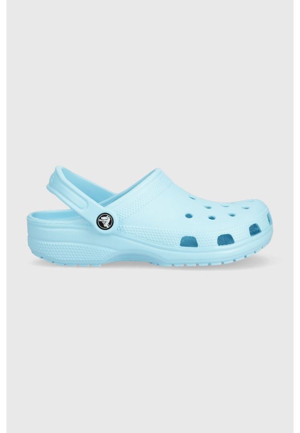 Crocs klapki Classic damskie kolor niebieski 10001 10001.411-411. Kolor: niebieski. Materiał: materiał. Wzór: gładki