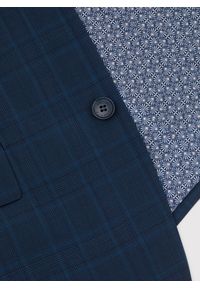 Pako Lorente - PAKO LORENTE – Granatowa marynarka garniturowa w delikatną niebieską kratkę. Okazja: na ślub cywilny, na wesele. Kolor: niebieski. Materiał: wełna. Wzór: kratka. Styl: elegancki #4
