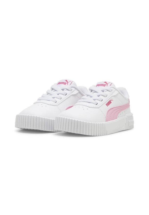 Puma - Niemowlęce sneakersy Carina 2.0 AC PUMA White Pink Lilac. Kolor: fioletowy, wielokolorowy, różowy, biały