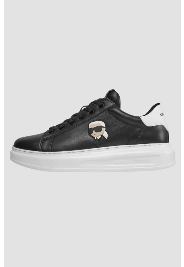 Karl Lagerfeld - KARL LAGERFELD Czarne sneakersy Kapri Mens Nft Lo Lace, Rozmiar 46. Kolor: czarny