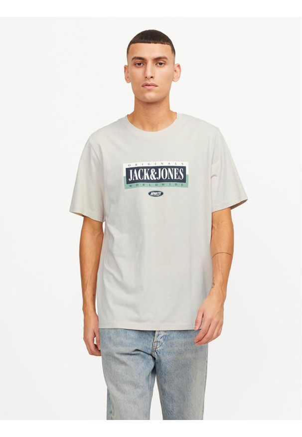 Jack & Jones - Jack&Jones T-Shirt Cobin 12250411 Szary Standard Fit. Kolor: szary. Materiał: bawełna