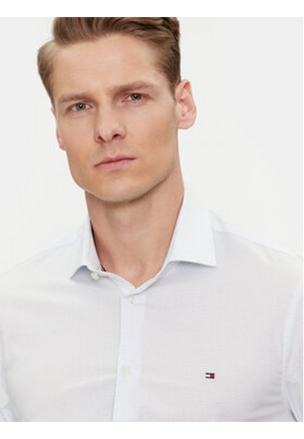 TOMMY HILFIGER - Tommy Hilfiger Koszula MW0MW34629 Niebieski Slim Fit. Kolor: niebieski. Materiał: bawełna