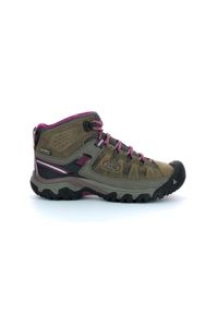 keen - Buty trekkingowe damskie Keen Targhee Iii Mid WP. Wysokość cholewki: za kostkę. Zapięcie: sznurówki. Kolor: brązowy. Materiał: materiał, guma, syntetyk. Szerokość cholewki: normalna