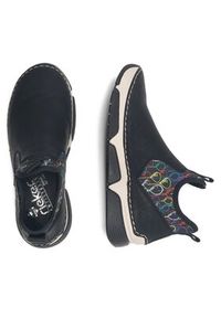 Rieker Półbuty 45957-00 Czarny. Kolor: czarny. Materiał: materiał #6