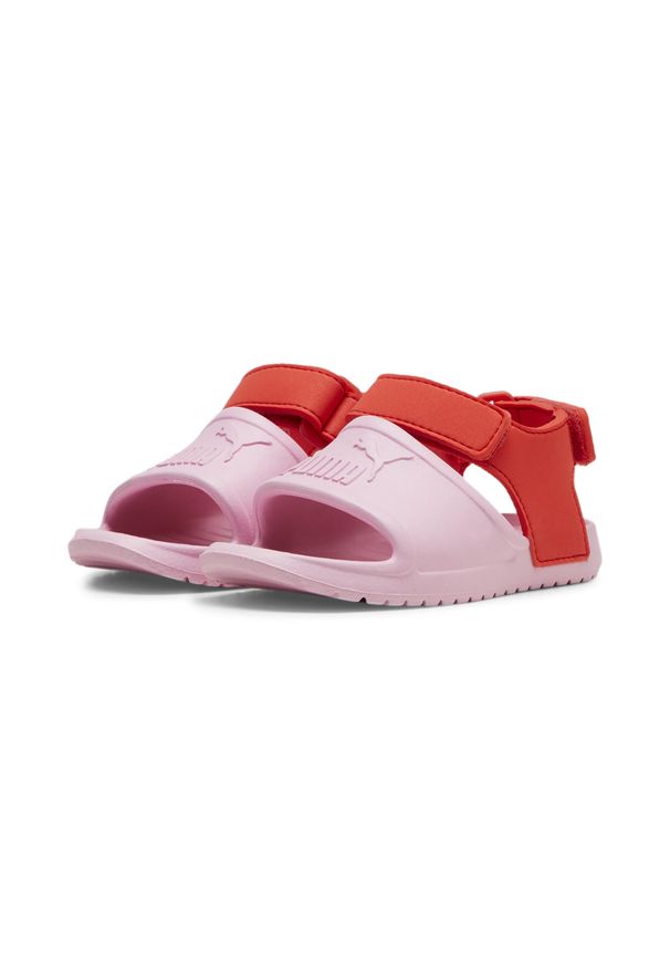 Puma - Sandały Divecat v2 Injex dla małych dzieci PUMA Pink Lilac Active Red. Kolor: czerwony, różowy, wielokolorowy. Wzór: kolorowy