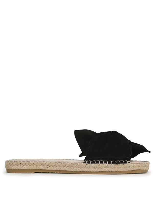 Manebi Espadryle Sandals With Knot K 1.0 JK Czarny. Kolor: czarny. Materiał: zamsz, skóra